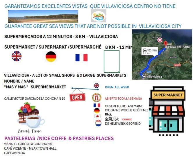 La Villa De Maria I Playa Beach El Puntal Asturias Villaviciosa  Zewnętrze zdjęcie